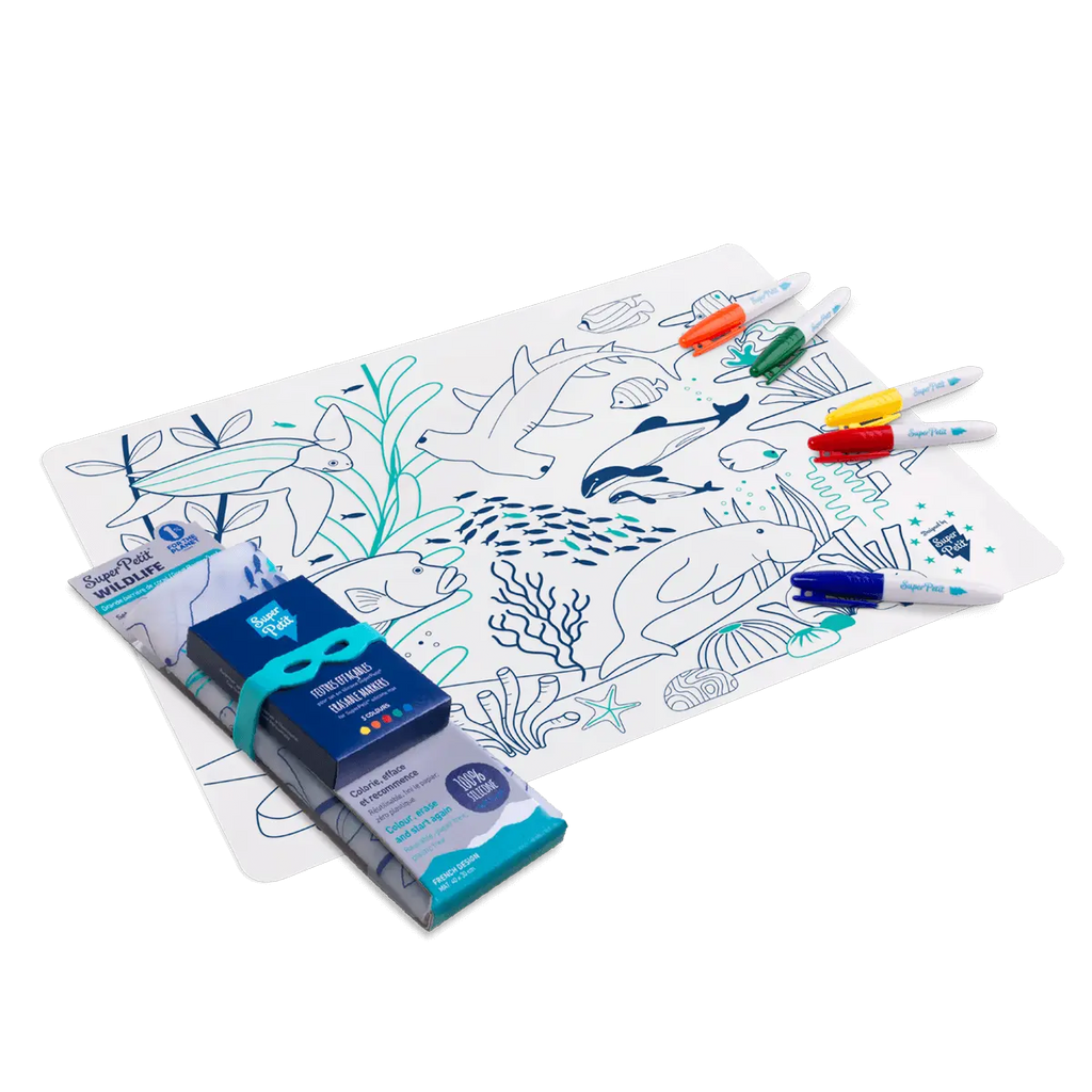 Super Capit Placemat With markers | Coral Reef