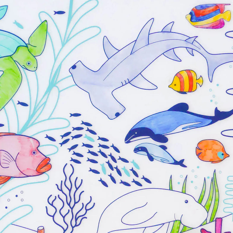 Super Capit Placemat With markers | Coral Reef
