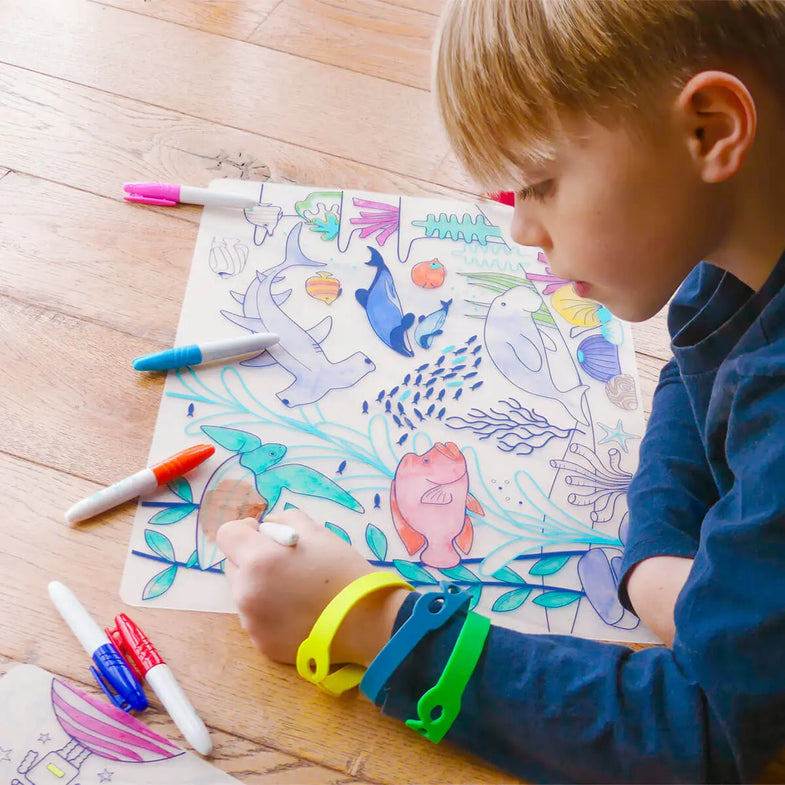 Super Capit Placemat With markers | Coral Reef