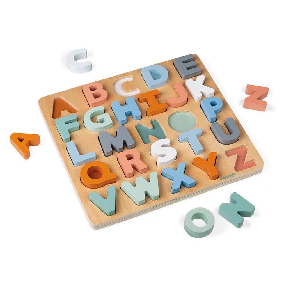 Janod alphabet puzzle + chalkboard