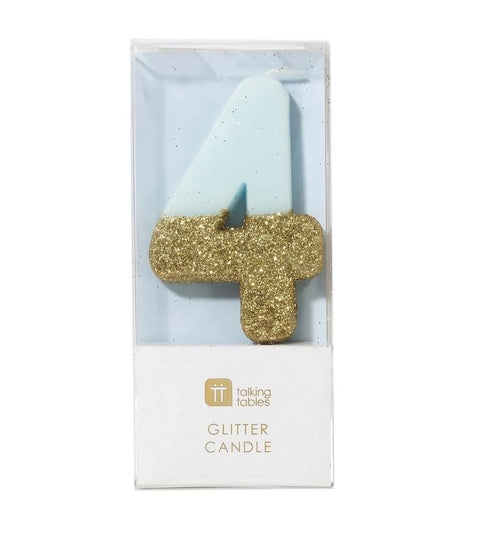 Talking Tables Golden Glitter Candle | Blue 4