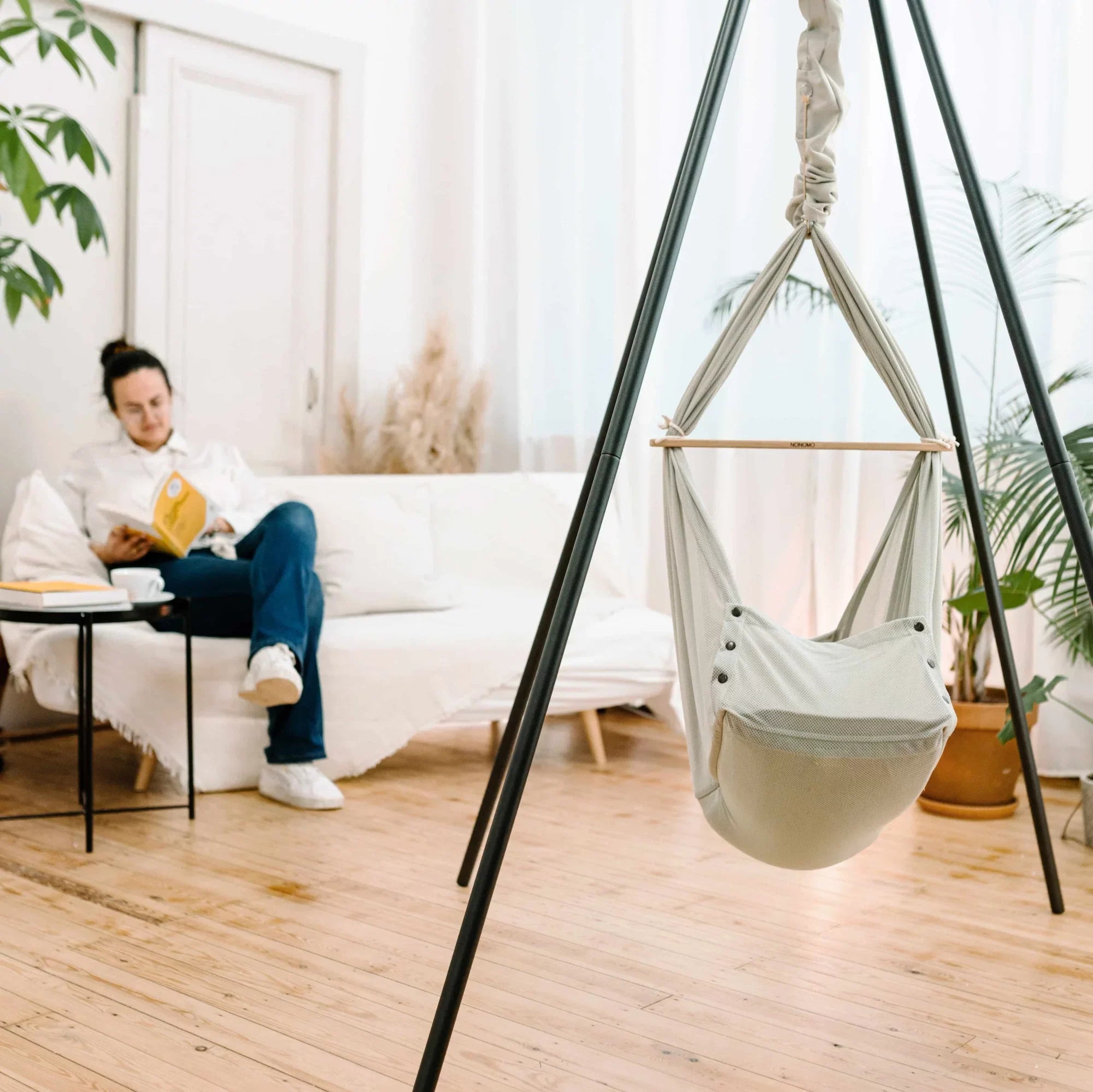nonomo hängematte Nonomo Heavenly Dreams Baby Premium Crib Olive + Move + Teepee Anthrac