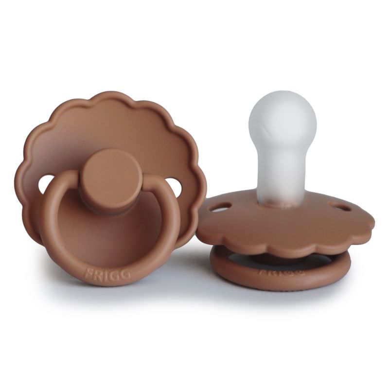 Frigg Daisy Silicone Pacifier 0-6M | Peach Bronze