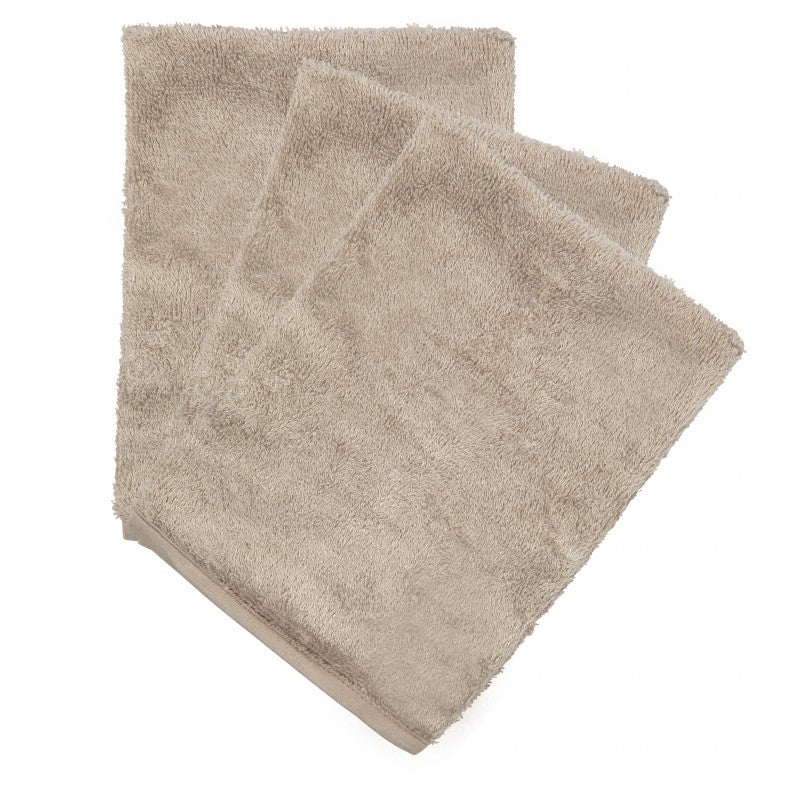 Timboo Set 3 Bamboo washcloths | Feather Grey