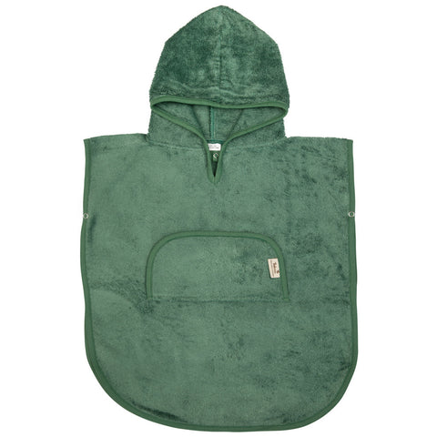 Timboo Poncho with V-neck Bamboo 2-4Y | Aspen Green