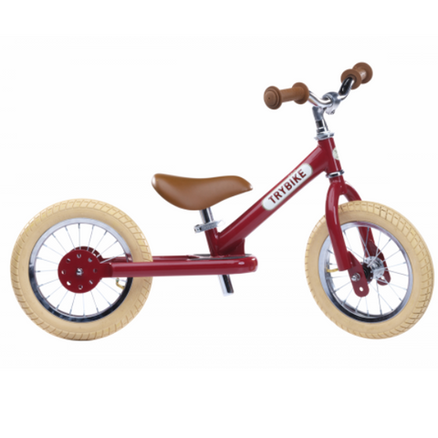 Trybike Steel Balance Bike - Vintage Red