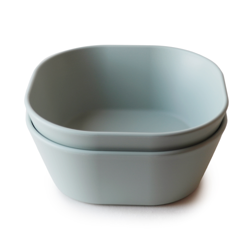 Mushie Set 2 Bowls Vierkant | Sage