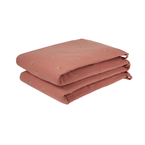 Nobodinoz Wabi Sabi Cot Bed Bumper | Blossom Rosewood