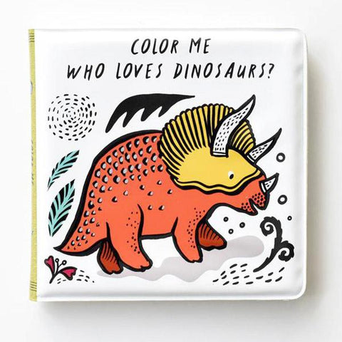 Wee Gallery Baby Bathbook Who Loves Dinosaurs?