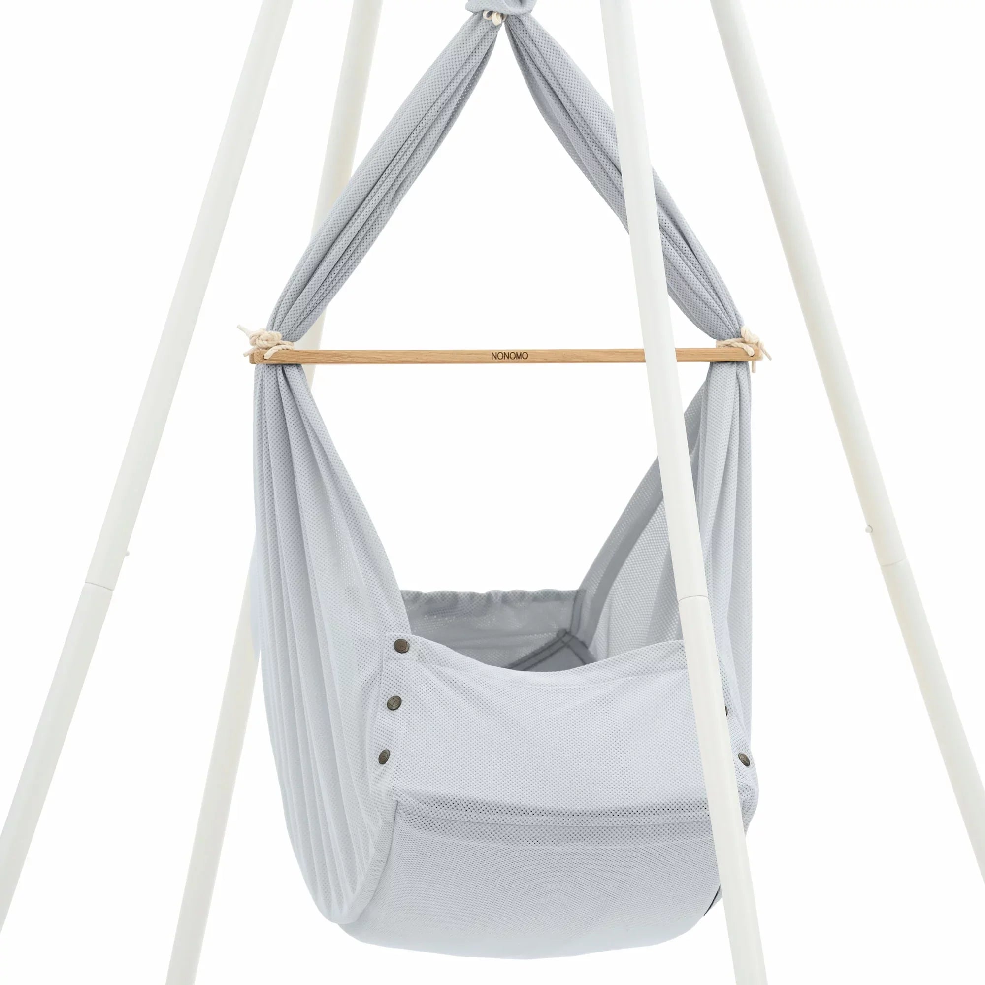 hängematte nonomo Nonomo Heavenly Dreams Baby Premium Crib Stone Grey + Move + Teepee Wh