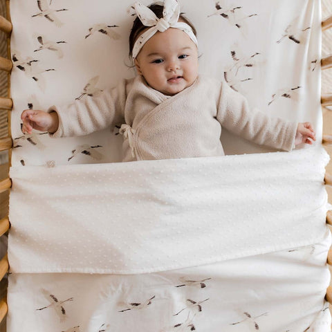 Yumi Baby Cot Blanket 100x140cm Cranebirds